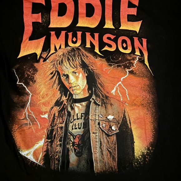 Netflix: Stranger Things: Eddie Munson Vintage Rock Band Style Shirt: Medium - Picture 2 of 3